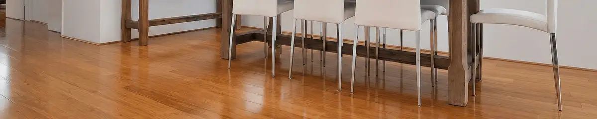 Professionally installed and refinished bamboo flooring in a residential home, showcasing smooth finish and natural wood tones in Worcester, MA