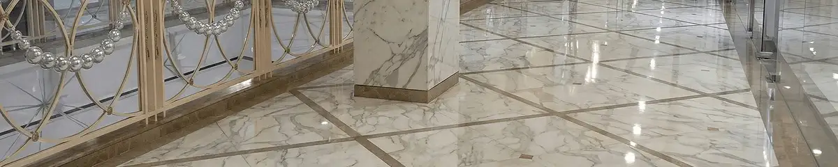 Beautiful marble floor professionally installed in Worcester, MA